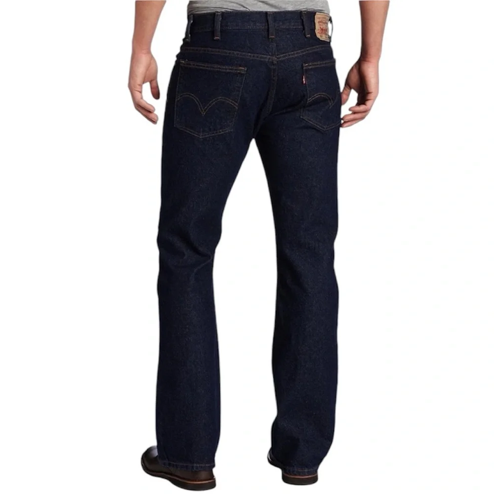 Levi's 517 Men's Blue Dark Wash Cotton‎ Bootcut Jeans Size 38 NEW